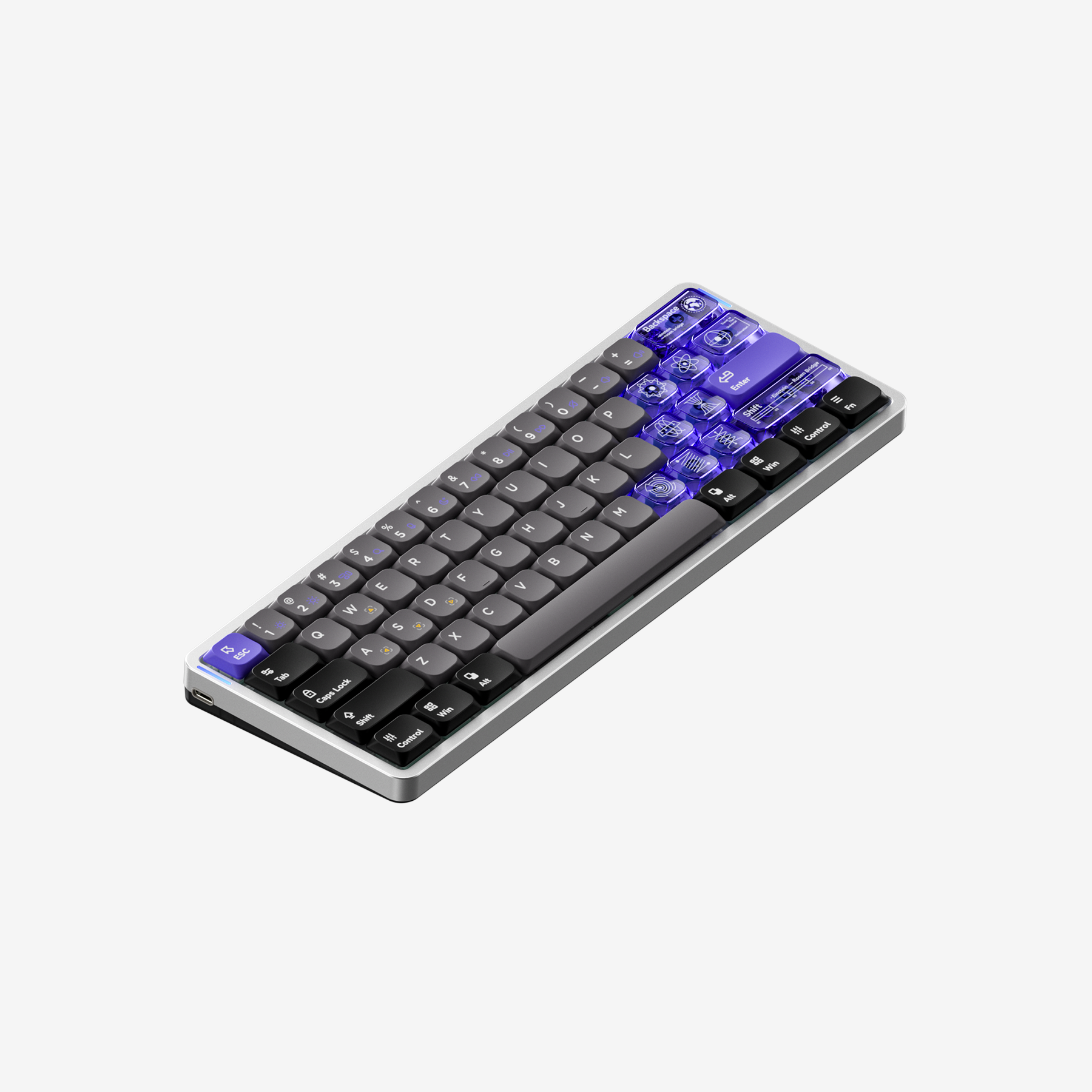 Nuphy Air60HE ロープロファイルキーボード 塗装済 air60 he NuPhy Air60 HE Magnetic Switch Gaming Keyboard