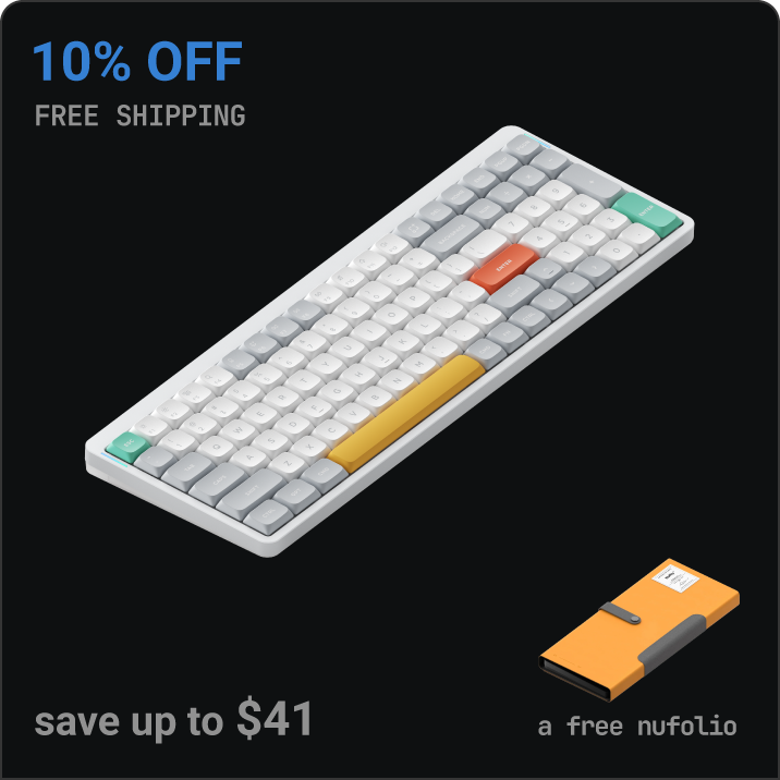 NuPhy Air96 ホワイト（Wisteria軸） Nuphy Air96 V2 : White & Low Profile Mechanical Keyboard – NuPhy