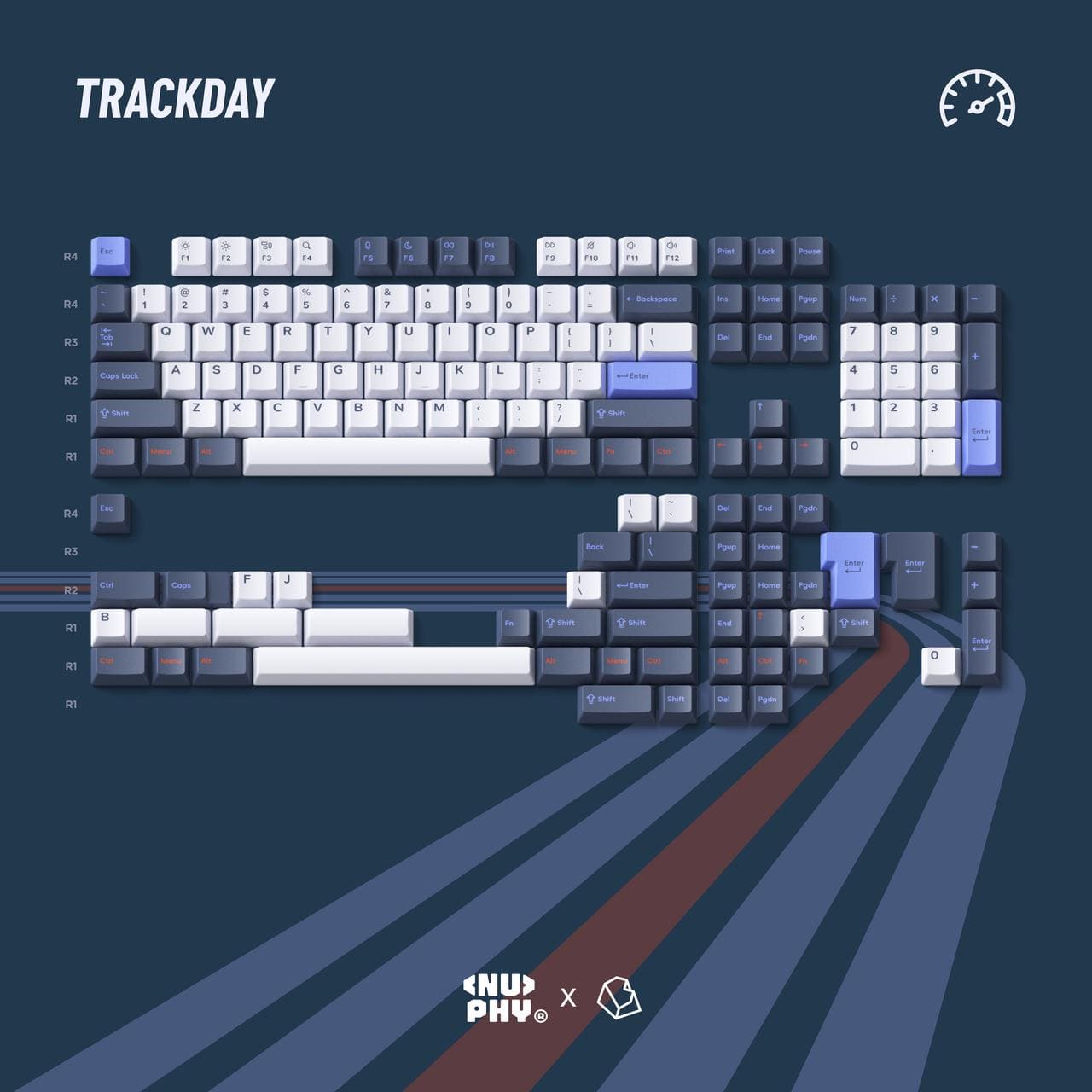nuphy Berry profile Trackday キーキャップ Berry Trackday – NuPhy