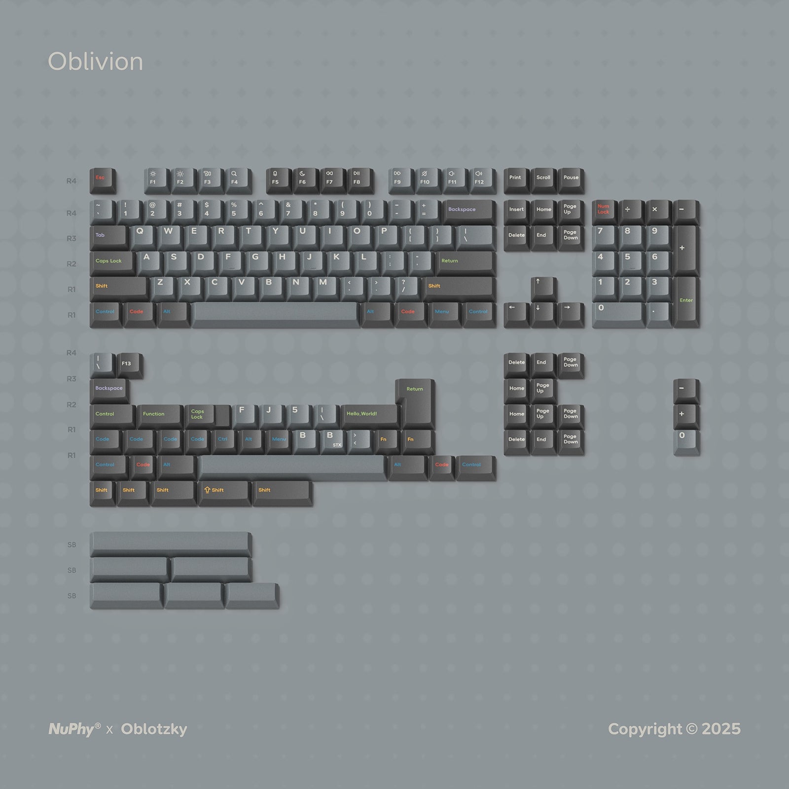 （クロン）GMK Oblivionキーキャップ GMK Oblivion Keycap Set, Cherry Profile, PBT Dye Sub Key Cap