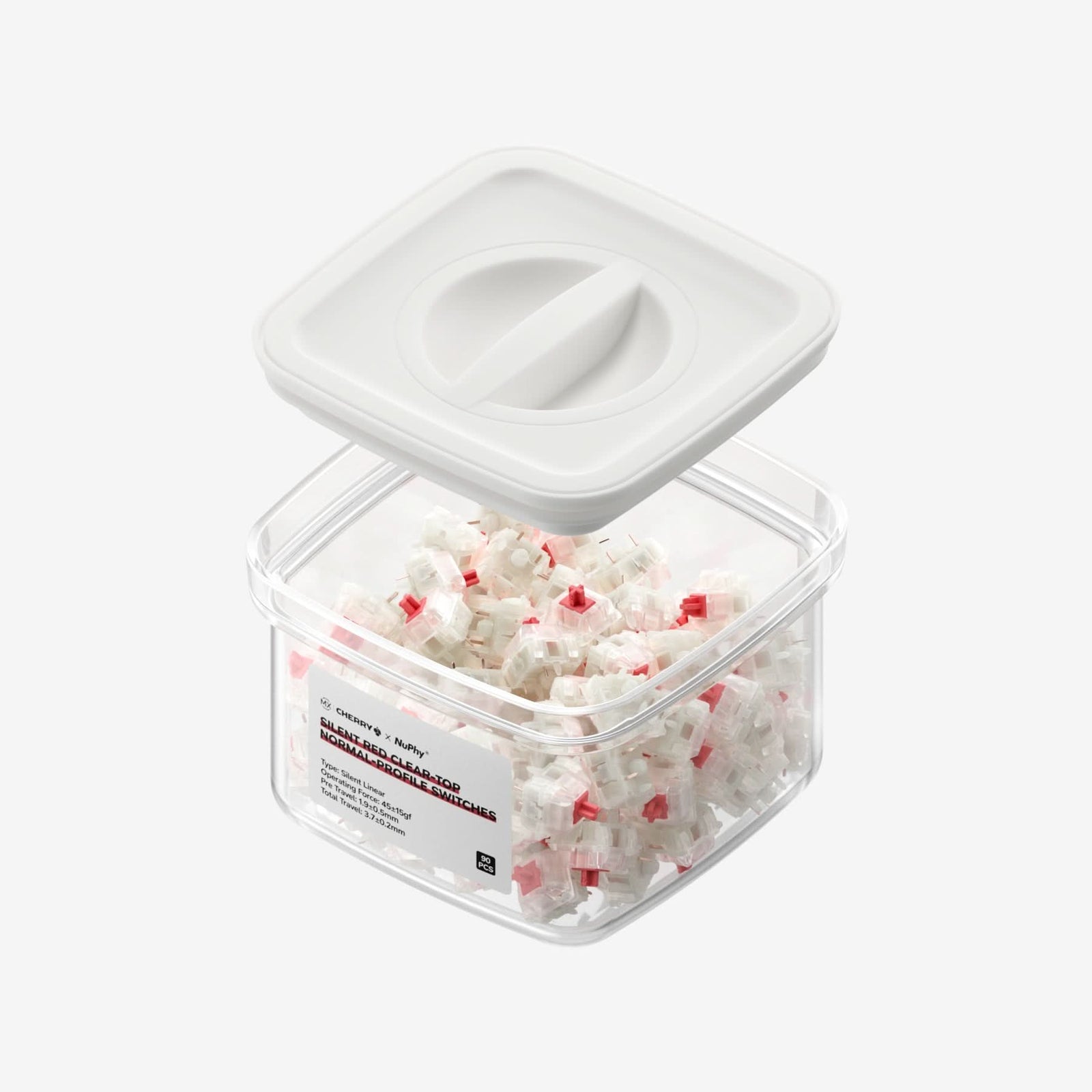 Nuphy Silent Red スイッチ　75個 Cherry Silent Red Clear-Top Switches – NuPhy