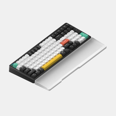 NuPhy Halo96 wireless keyboard with Twotone wrist rest in ionic white