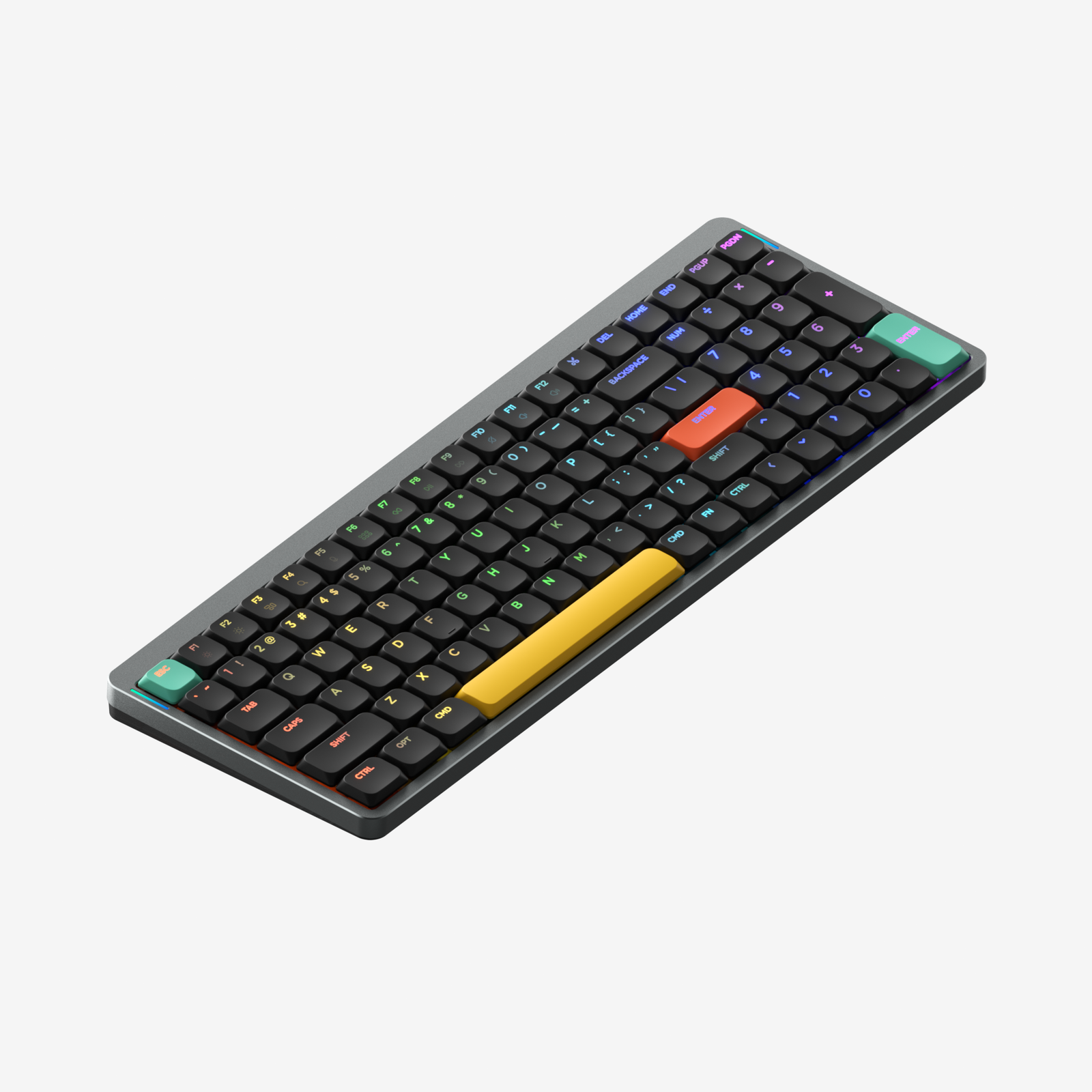【本体、キーキャップ、ケース3点セット】NuPhy Air60 V2 Black NuPhy Leather Covers & Keycaps for NuPhy Air60 v2 Keyboard