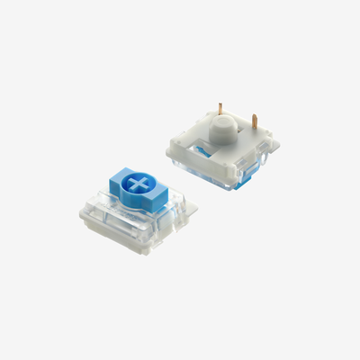 Gateron Blue Low-Profile 2.0 Pre-Lubed Clicky Mechanical Switches