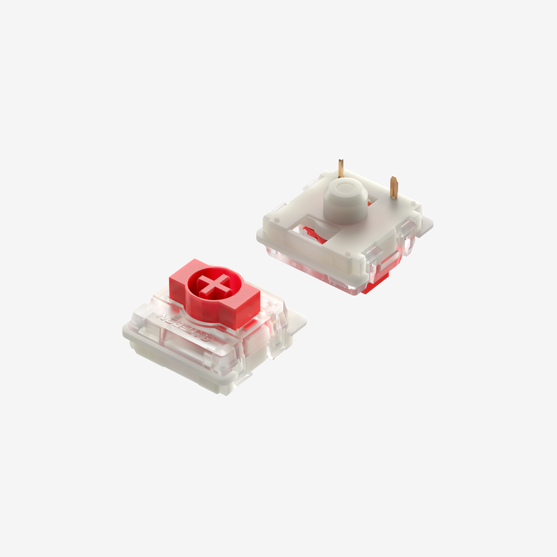 Gateron Red Low-Profile 2.0 Pre-Lubed Linear Mechanical Switches